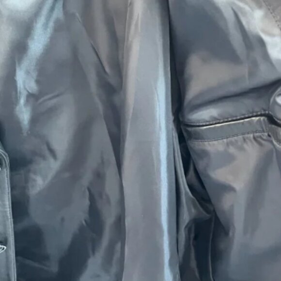 Morton & Rossi Three Button Pocket Coat Black Leather Jacket XXL - Picture 9 of 11